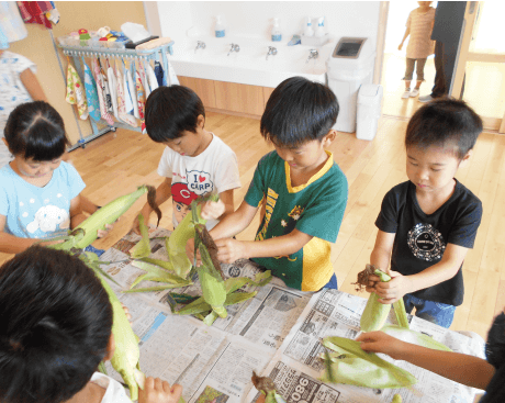 くりの木保育園の食育活動の様子